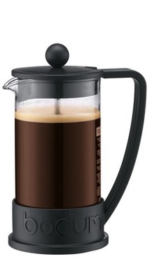 Bodum 12oz Brazil French Press Coffee Maker, High-Heat Borosilicate Glass, Bl