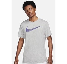 NIKE Men s NWT Dri-Fit Tee In Light Heather Gray-Size Large Training New Soft