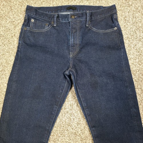Uniqlo Jeans 32x32 Actual 31x24 Japanese Selvedge Kaihara Slim Straight Mens - Picture 3 of 12