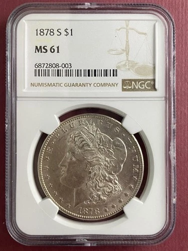 1878-S MOPRGAN SILVER DOLLAR NGC MS61