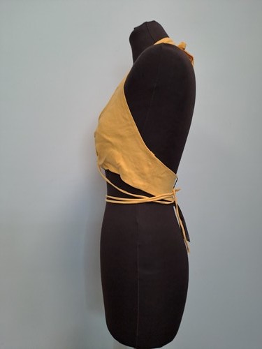 Zara Halter Top Yellow Ring Detail Size M T2870 JNR83 - Picture 2 of 6