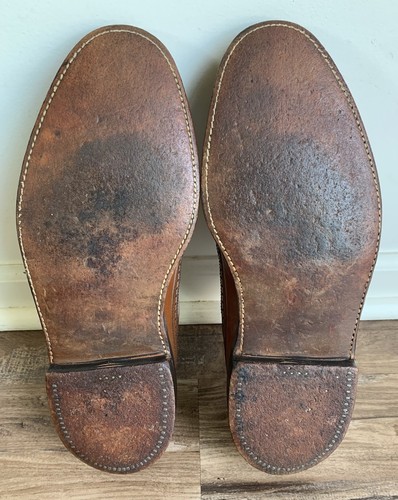 Florsheim Varsity 30679 10 C punta de ala larga Kenmoor cañonera de colección 1971 EE. UU. - Imagen 10 de 13
