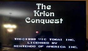 THE KRION CONQUEST Nintendo NES, 1990 Original Owner Sale