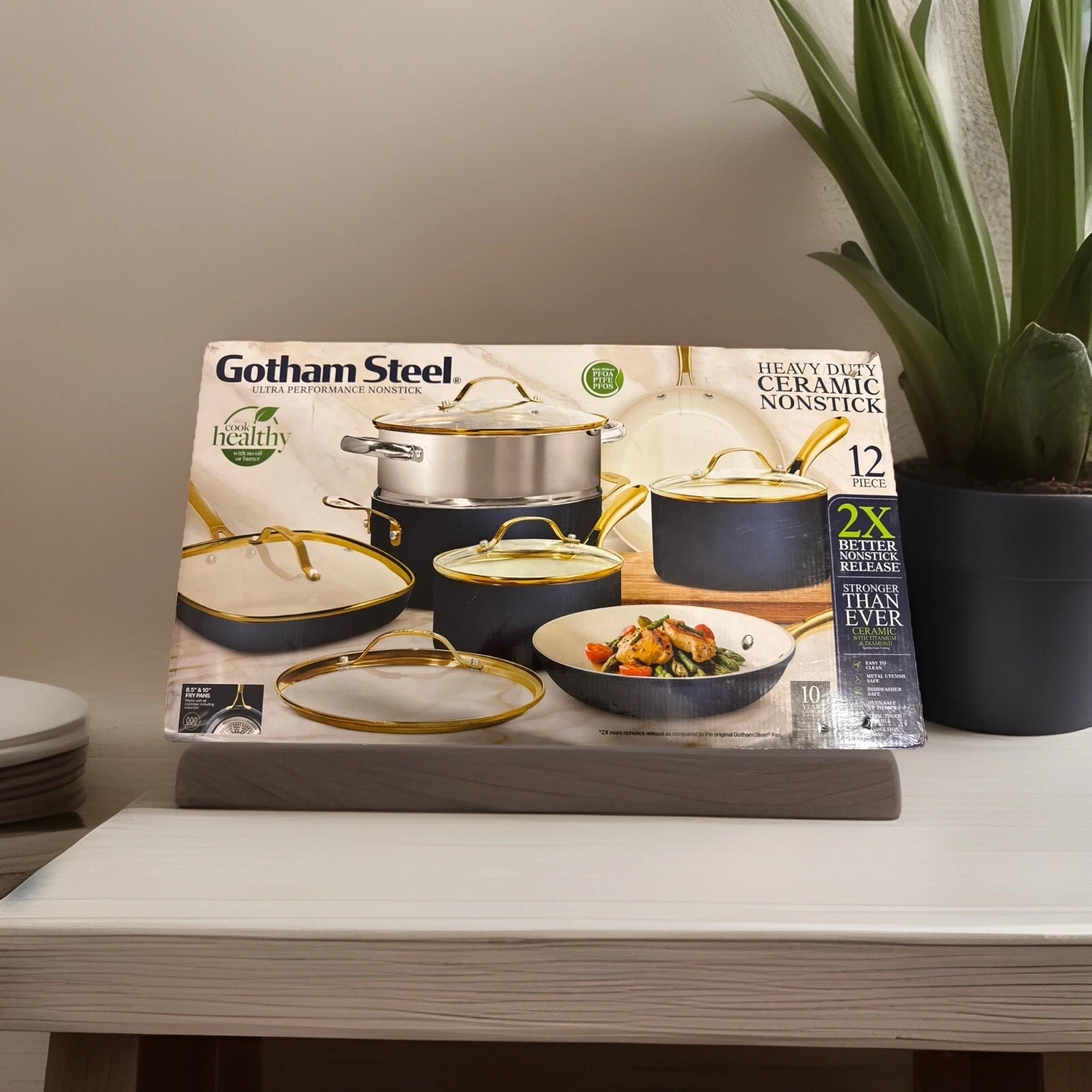Gotham Steel Ultra Performance 2X 12Piece Nonstick Cookware Set