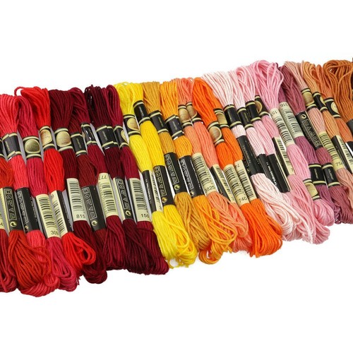 Lot 100 Multi Colors Cross Stitch Floss Cotton Thread Embroidery Sewing Skeins - Picture 3 of 9