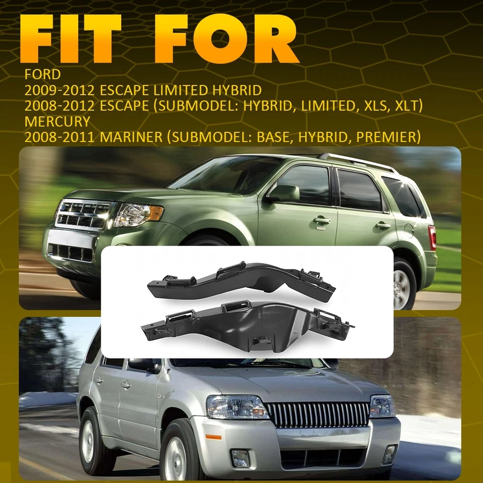 Juego de 2 soportes de parachoques delanteros izquierdo y derecho Ford Escape 2008-2012 1/2 juego Foto 2 de 4