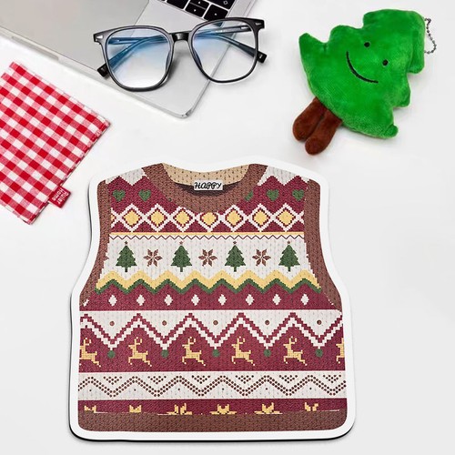 Creative Cute Sweater Printed Mouse Pad Anti-slip Thickened Keyboard Mice Mat - Afbeelding 10 van 20