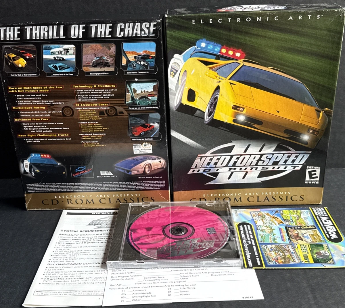 PC Need for Speed III: Hot Pursuit 1998 Video Games for sale | eBay