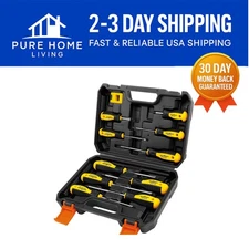 Magnetic Screwdriver Set with Ergonomic Handles - 11-Piece Collection