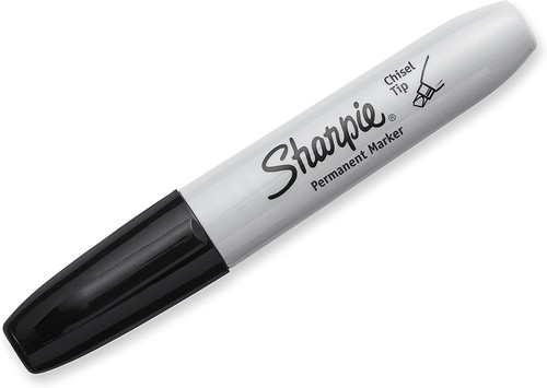 Sharpie Permanent Markers, Chisel Tip, Black, 4 4 Count (Pack of 1), Black - Bild 2 von 8