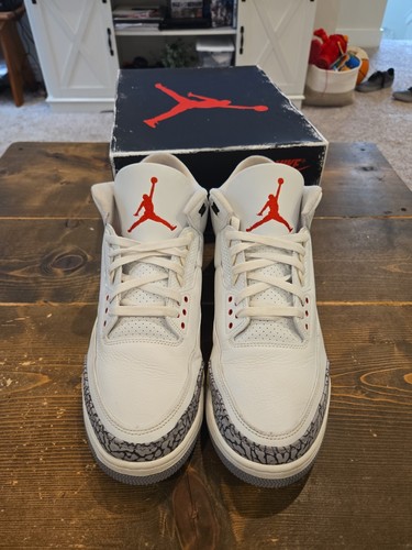 Nike Air Jordan 3 Retro Blanco Medio Cemento Reimaginado DN3707-100 Talla 14 Usado - Imagen 3 de 16
