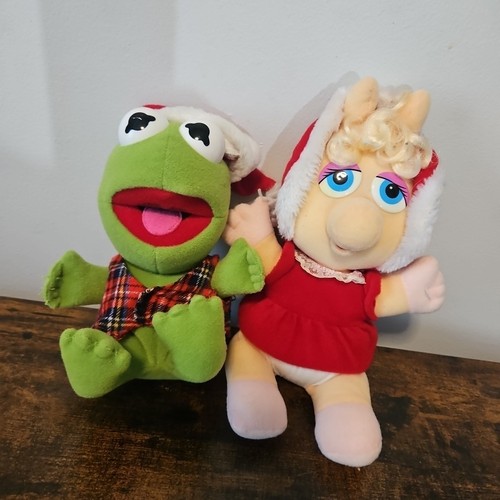Vintage McDonald's Muppet Babies Kermit and Miss Piggy Plush 1987