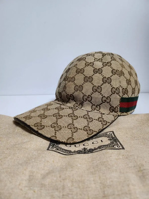 Gucci Beige GG Monogram Ball Cap Hat 200035 G4018 | eBay