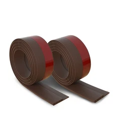 2X Door Draft Stopper Brown Cool Air Insulation Noise Reduction Door Bottom Seal