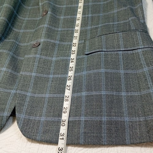 Michael Strahan Collection Blazer Herren Grau Kariert Sport Mantel Modern Fit 46R  - Bild 9 von 10