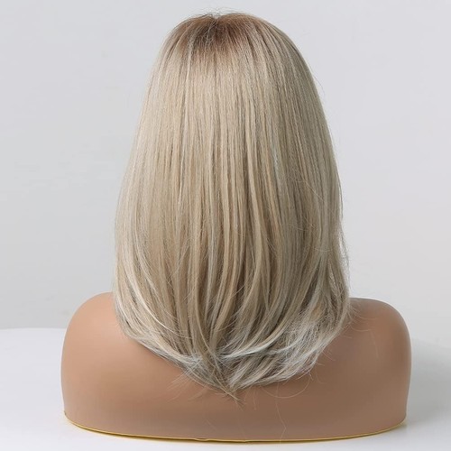 Blonde Wig Long Layered Wigs for Women Blonde Wigs with Dark Roots Layered Sy... - Picture 4 of 7