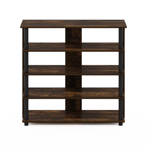 Furinno Turn-N-Tube 5 Ebenen breites Schuhregal in Amber Pine/Black - Bild 3 von 6