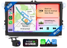 QLED 9" 8 128 Android Auto for VW Golf GTI MK6 2009-2013 Car Stereo CarPlay SWC