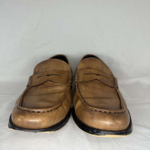 Winthrop Shoes Mens Size 8.5 Brown Rhys Leather Penny Loafers Slip On Moc Toe - Picture 2 of 12