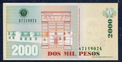 COLOMBIA   2.000 Pesos 2007   Pick 457g    Fior di Stampa  - Gian 12 - Imagen 2 de 2