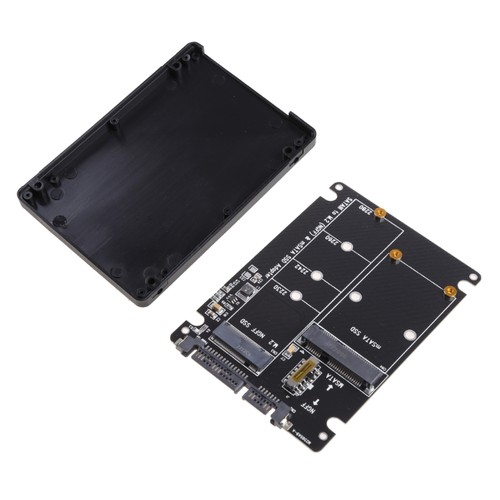 2In1 MSATA/for M.2 NGFF to SATA3 Adapter Card Enclosure Box for 2.5" SSD PC Comp - Afbeelding 9 van 12