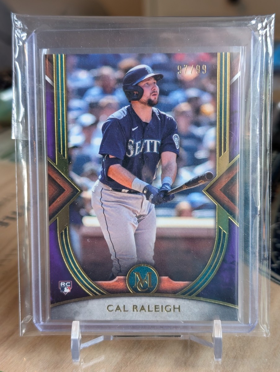 2022 Topps Museum Amethyst /99 Cal Raleigh #90 Rookie RC
