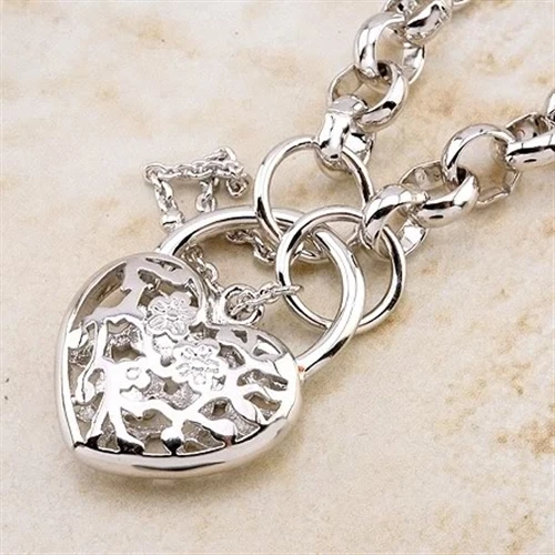 Belcher necklace with heart padlock deals