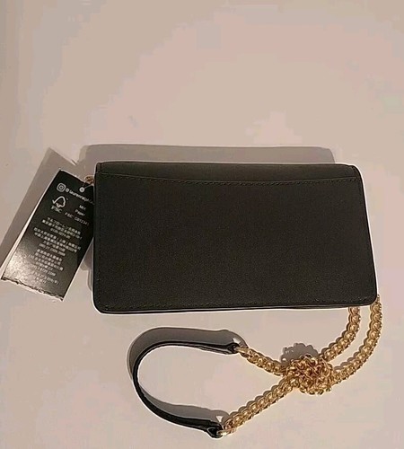 Bandolera Ralph Lauren Turn Lock Funda Técnica de Cuero Negra, Talla 3.5x7x1.5", Nueva - Imagen 10 de 15