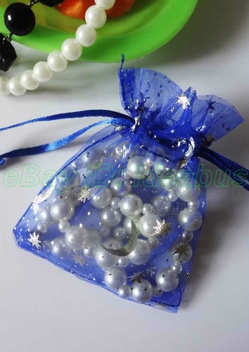 25/50/100/200pcs Print Pattern Organza Pouches Jewelry Wedding Favor Bags 4"x3"- - Bild 119 von 122