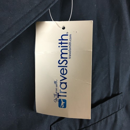 Chaqueta Abrigo TravelSmith Longitud Media, Para Hombre M, Azul Nueva Con Etiquetas - Imagen 8 de 13