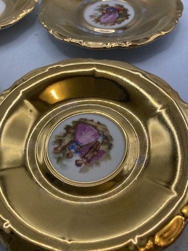Antique Vintage Bavaria Tea set Gold 15 pcs Porcelain Dinnerware - Picture 7 of 17