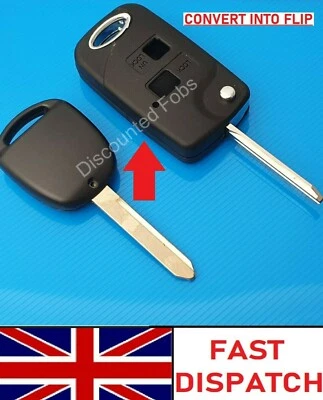For Toyota Corolla Celica Rav4 Yaris 2Button Remote Flip Key Fob Case Conversion