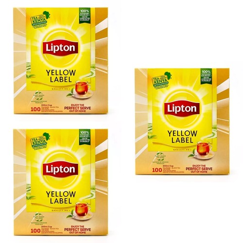 Lipton Yellow Label Teebeutel 300 geliefert (3er Pack x 100 Teebeutel) - Bild 1 von 3