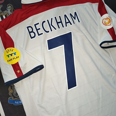England Home Football Shirt Jersey 2003 2004 Umbro David Beckham