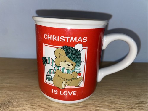 Taza de Navidad vintage American Greetings gres miel amor osos de peluche - Imagen 1 de 3