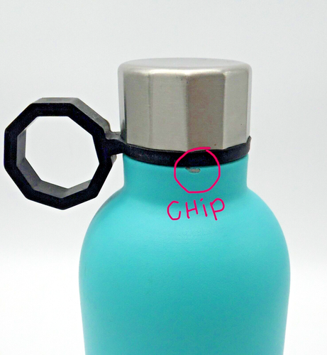 Starbucks 20 oz Isolierflasche Edelstahl H2O Flasche Aqua Blau und Schwarz Ring - Bild 2 von 5