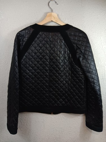 Antonio Melani Genuine Leather Jacket Women’s Medium Quilted - Picture 6 of 11