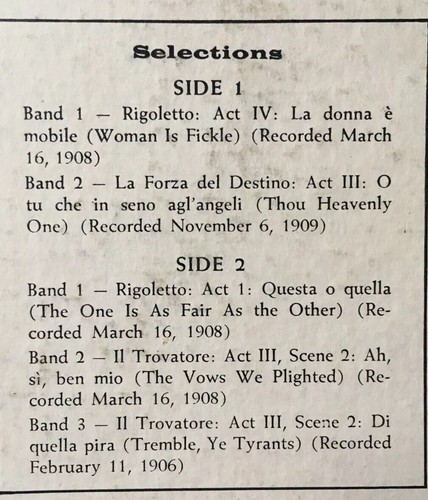 ENRICO CARUSO Five Verdi Arias RCA ERAT 4 45rpm EP Rigoletto - Picture 4 of 7