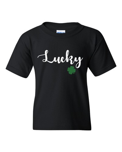 Youth Saint Patrick's Day Mix Designs Lucky Boy & Girl Shirt Love Shamrock Tee - Picture 6 of 23