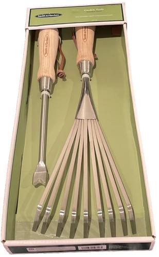 Smith & Hawken Yard Garden Tools Stainless Steel GIFT SET Weeder Rake 2013 NEW - 第 1/7 張圖片