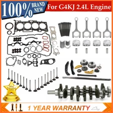 G4KJ Engine Piston Gasket Set & Crankshaft Rods Timing Kit for Hyundai KIA 2.4L