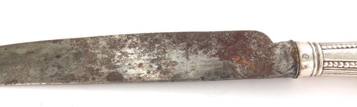 .1700s / Early 1800s Georgian English Sterling Silver Handle Large Bread Knife. - Picture 8 of 9