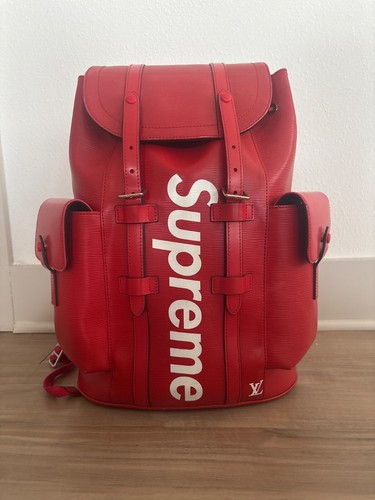 GEBRAUCHT - WIE NEU LOUIS VUITTON x SUPREME M53414 Epi Christopher PM Rucksack 17AW rot