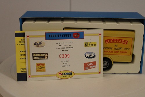 Corgi Classics 1997 #30306 Thames Trader Box Van "Lucozade" Ltd 0399 of 5000 - Picture 2 of 10