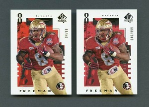 2014-Devonta-Freeman-Upper-Deck-SP-Authentic-Rookie-RC-99-amp-999-Lot-2