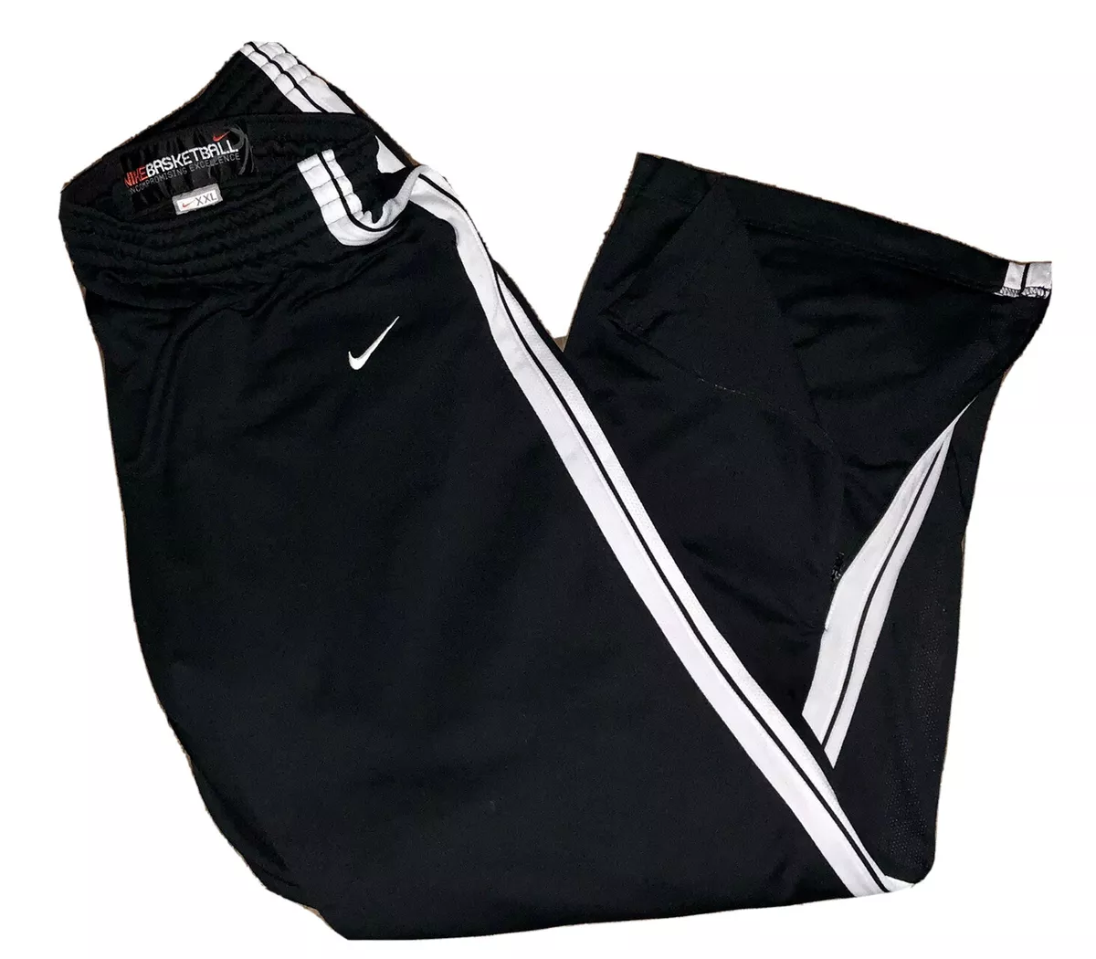 Retro Basketball Print Drawstring Sweatpants Loose Fit Pants