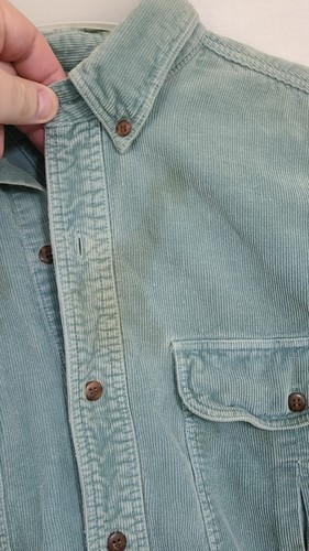 Vintage Cotton Supply Cordhemd Herren Gr. M Salbeigrün Faded Distressed (C2) - Bild 4 von 9