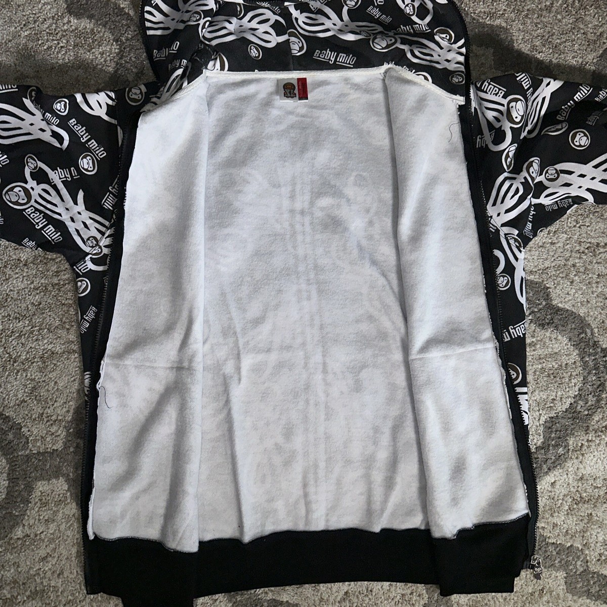 Vintage BAPE A BATHING APE Full Zip Up HOODIE BABY MILO XL Vintage BAPE A BATHING APE Full Zip Up HOODIE BABY MILO XL