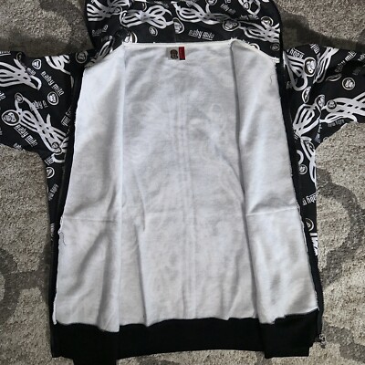 Vintage BAPE A BATHING APE Full Zip Up HOODIE BABY MILO XL
