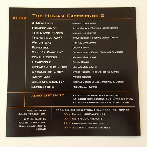 Killer Tracks Production Music Stock Music Library, Single CD ( Your Choice ) - Picture 224 of 310